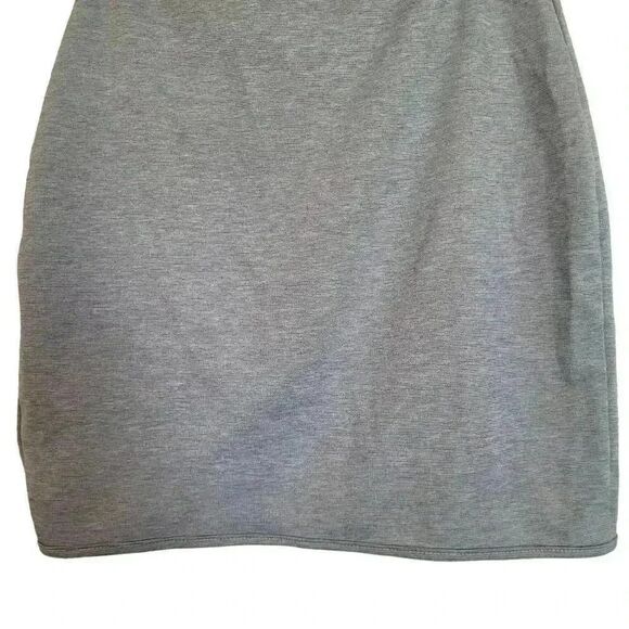 Missguided Women's Heather Gray Cotton/Poly/Spandex Stretchy Knit Scalloped Hem - Picture 7 of 8